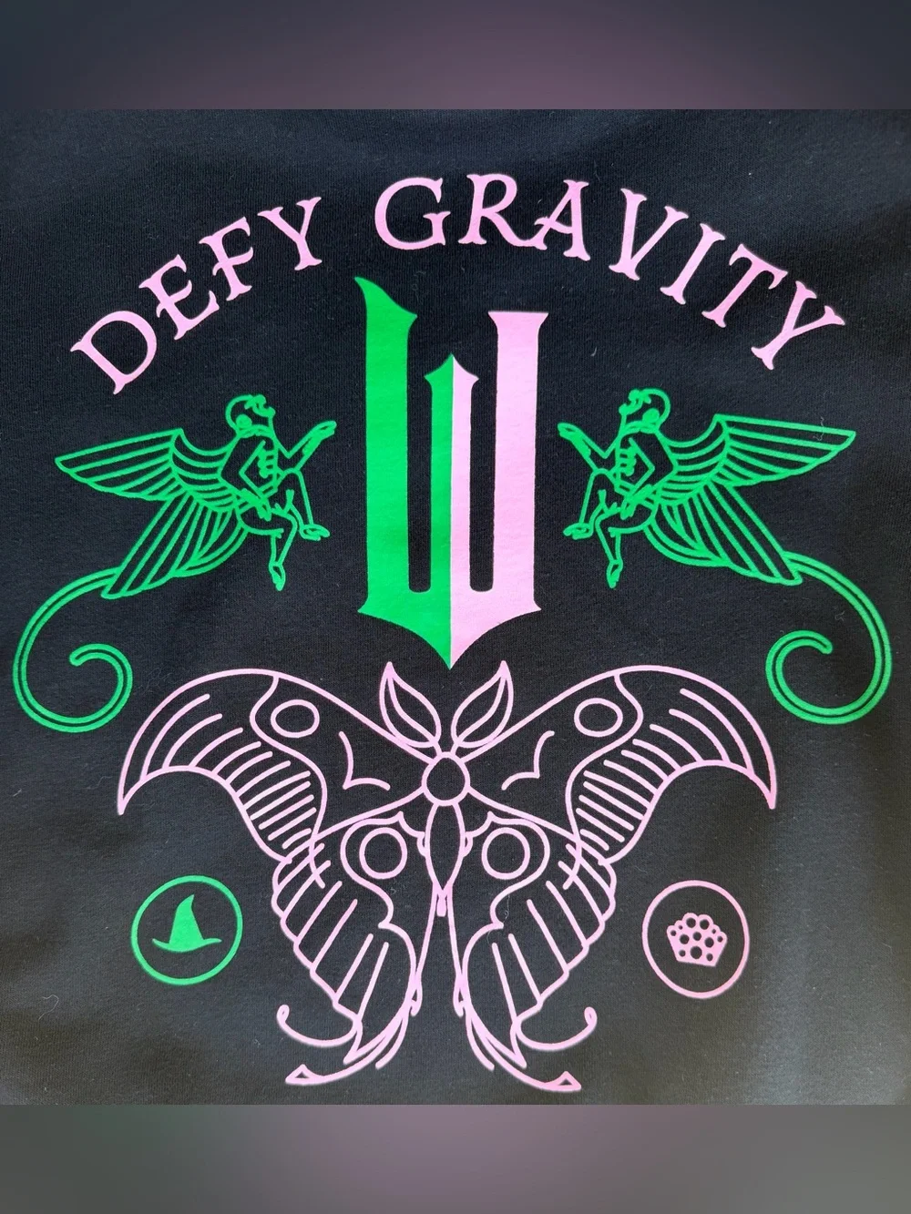 Wicked Defy Gravity Varsity Bomber Jacket Youth XL (14) Snap Front Universal